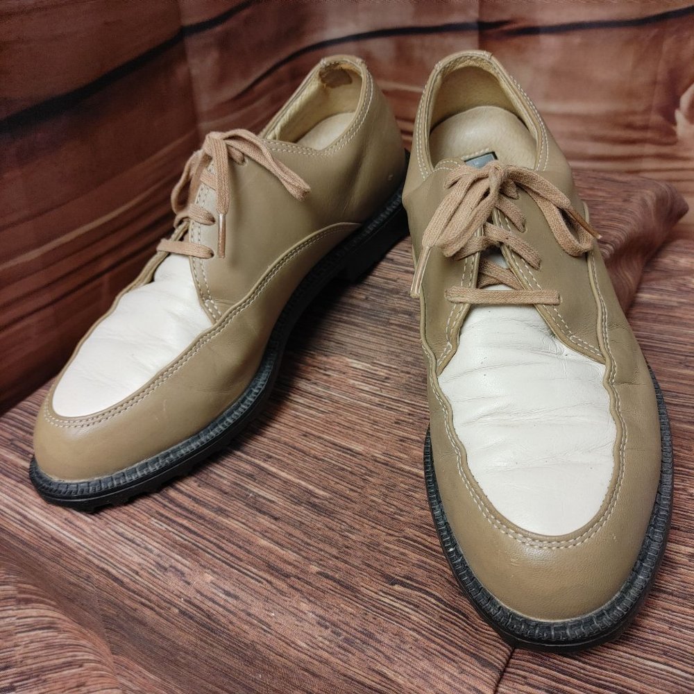Nike Golf Men's Bella Last Beige/White Gold Loafers 6.5 - Picture 1 of 7